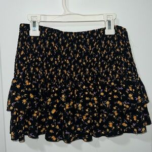 Forever 21 Floral Print Mini Skirt